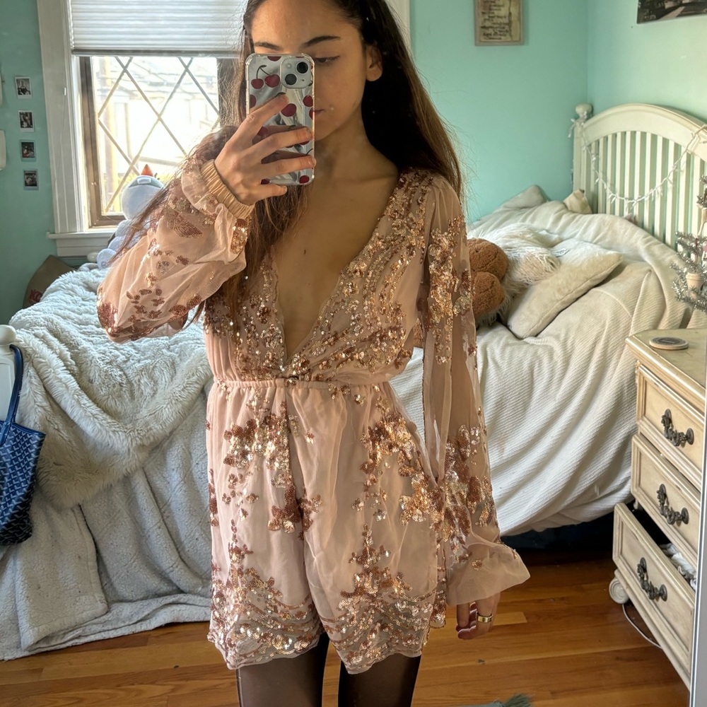 Gold Sequin Romper